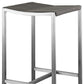 Set of Four 28" Brown and Silver Iron and Steel Backless Counter Height Bar Chairs