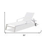 Set Of 2 White Modern Aluminum Chaise Lounges