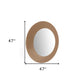 47" Gold Round Wood Framed Accent Mirror