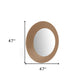 47" Gold Round Wood Framed Accent Mirror