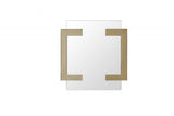 35" Gold Abstract Metal Framed Accent Mirror