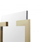 35" Gold Abstract Metal Framed Accent Mirror