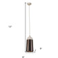 Brown And White Cylinder Metal Ceiling Light With Brown Shades