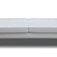 80" White Faux Leather Sleeper Sofa With Silver Legs