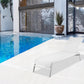 Set of Two 23" White and Chrome Indoor Outdoor Chaise Lounge