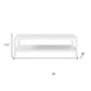35" White Aluminum Coffee Table With Shelf