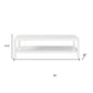 35" White Aluminum Coffee Table With Shelf