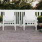 Set of Two 22" White Metal Indoor Outdoor Dining Chair