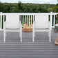 Set of Two 22" White Metal Indoor Outdoor Dining Chair