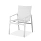 Set of Two 22" White Metal Indoor Outdoor Dining Chair