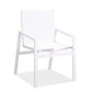 Set of Two 22" White Metal Indoor Outdoor Dining Chair