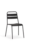 Set of Four Gray Faux Leather Dining Side Chairs