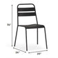 Set of Four Gray Faux Leather Dining Side Chairs