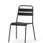 Set of Four Gray Faux Leather Dining Side Chairs