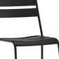 Set of Four Gray Faux Leather Dining Side Chairs