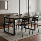 Set of Four Gray Faux Leather Dining Side Chairs