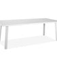87" White Aluminum Outdoor Dining Table