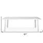87" White Aluminum Outdoor Dining Table