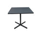 32" Gray Square Aluminum Pedestal Base Dining Table