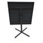32" Gray Square Aluminum Pedestal Base Dining Table