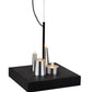 14 X 14 X 59 Black Stainless Steel Pendant Lamp
