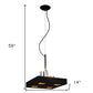 14 X 14 X 59 Black Stainless Steel Pendant Lamp