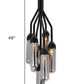 Shaded Empire Six Light Metal and Glass Flush Ceiling Light With Clear Shades