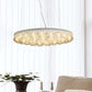 29 X 29 X 7 White Glass Metal Pendant Lamp