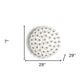 29 X 29 X 7 White Glass Metal Pendant Lamp