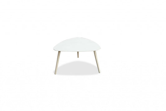 16" White Aluminum End Table