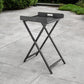 19" Gray Aluminum Outdoor Side Table