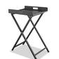 19" Gray Aluminum Outdoor Side Table