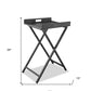 19" Gray Aluminum Outdoor Side Table