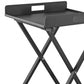 19" Gray Aluminum Outdoor Side Table