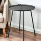 25" Gray Stainless Steel Round End Table
