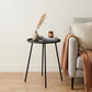25" Gray Stainless Steel Round End Table