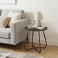 18" Gray Rounded Aluminum Outdoor Side Table