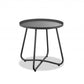 18" Gray Rounded Aluminum Outdoor Side Table