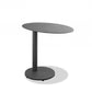 20" Gray Oval Aluminum Outdoor Side Table