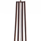 60" Brown Solid Wood Novelty Floor Lamp With Beige Fabric Drum Shade
