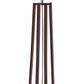 60" Brown Solid Wood Novelty Floor Lamp With Beige Fabric Drum Shade