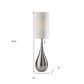 35" Brushed Steel Metal Teardrop Table Lamp