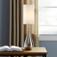 35" Brushed Steel Metal Teardrop Table Lamp