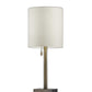 22" Silver Table Lamp With Drum Shade