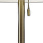 22" Silver Table Lamp With Drum Shade