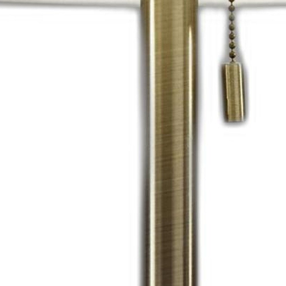22" Silver Table Lamp With Drum Shade