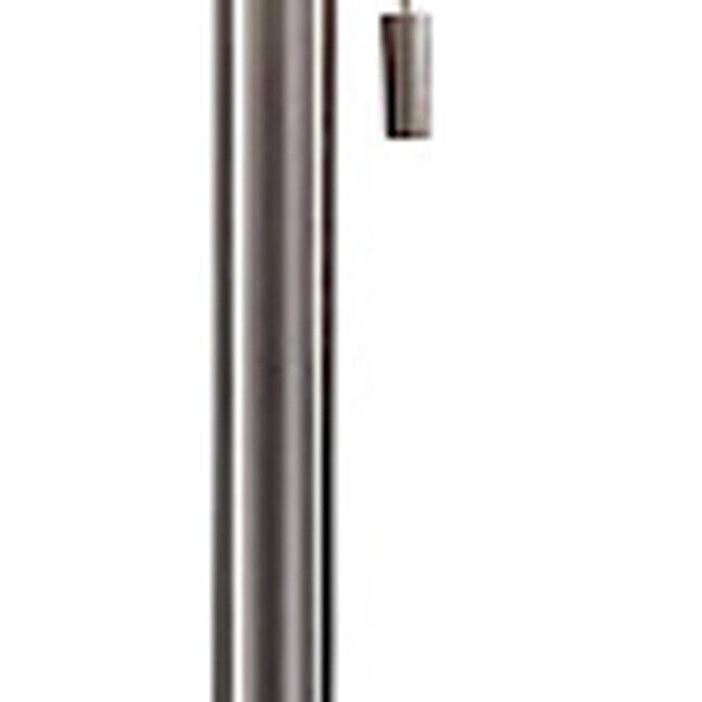 22" Silver Table Lamp With Drum Shade