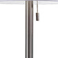 22" Silver Table Lamp With Drum Shade