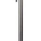 61" Silver Metal Floor Lamp With Fabric Shade