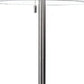 61" Silver Metal Floor Lamp With Fabric Shade